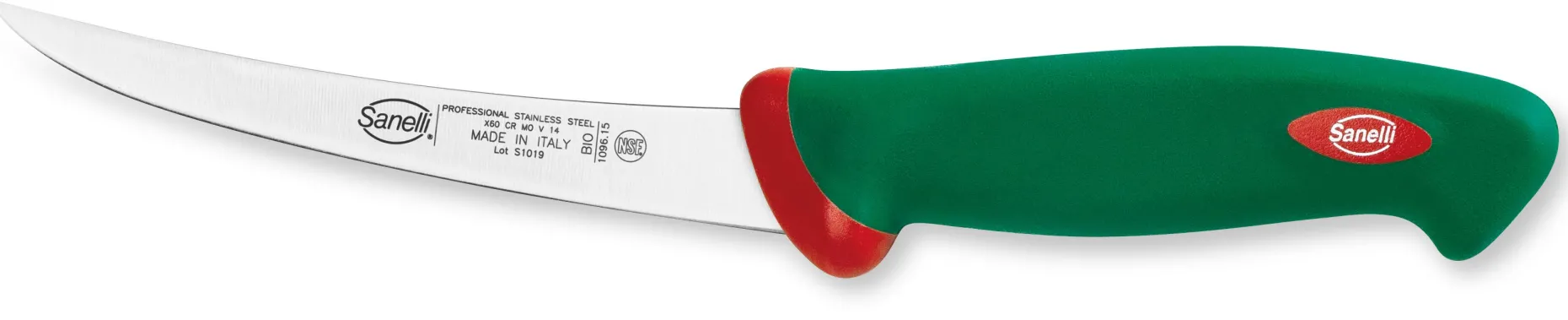 COLTELLO DISOSSO CURVO STRETTO FLESSIBILE CM.15