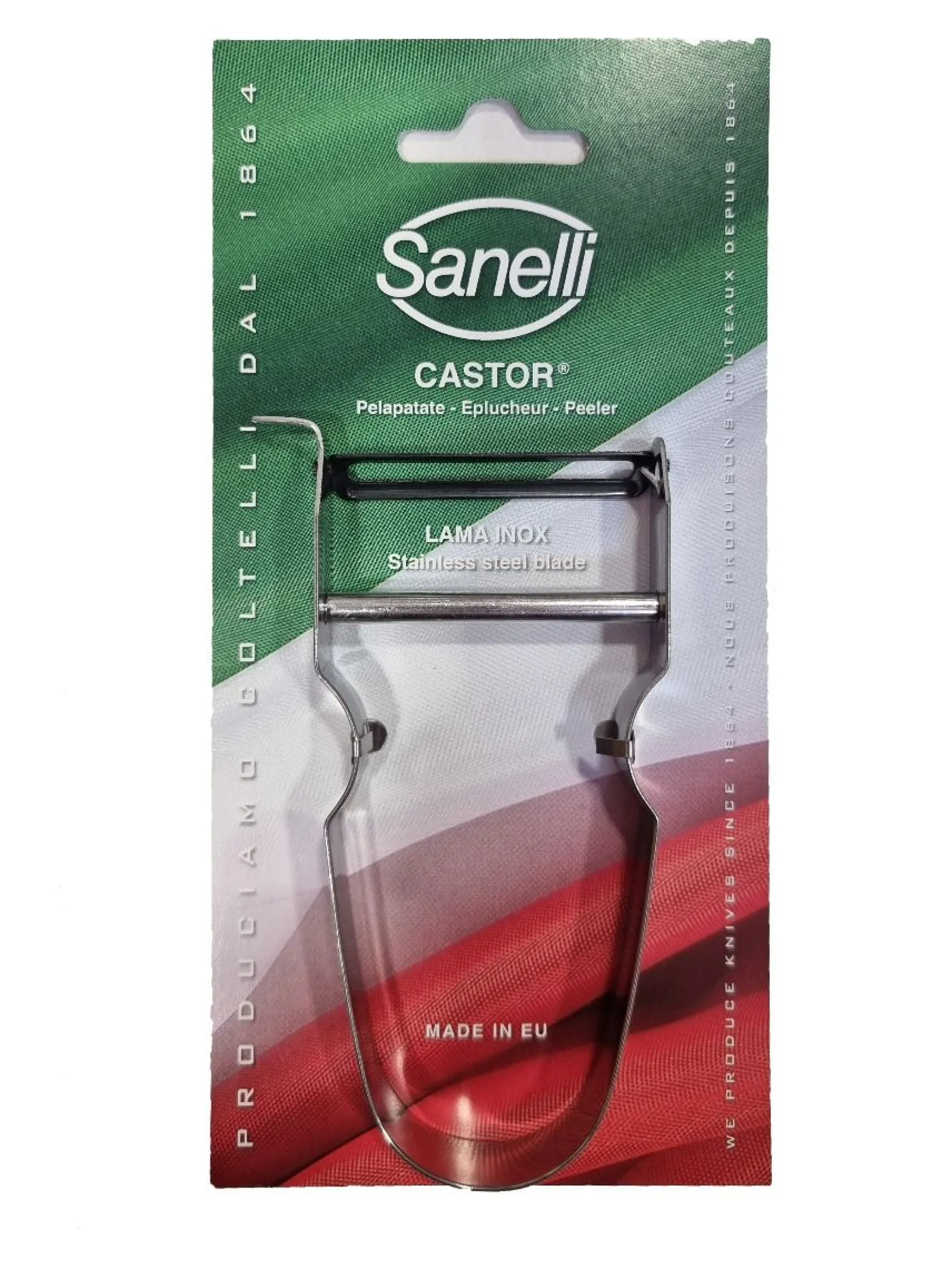 PELAPATATE CASTOR CARTONCINO SINGOLO LAMA INOX