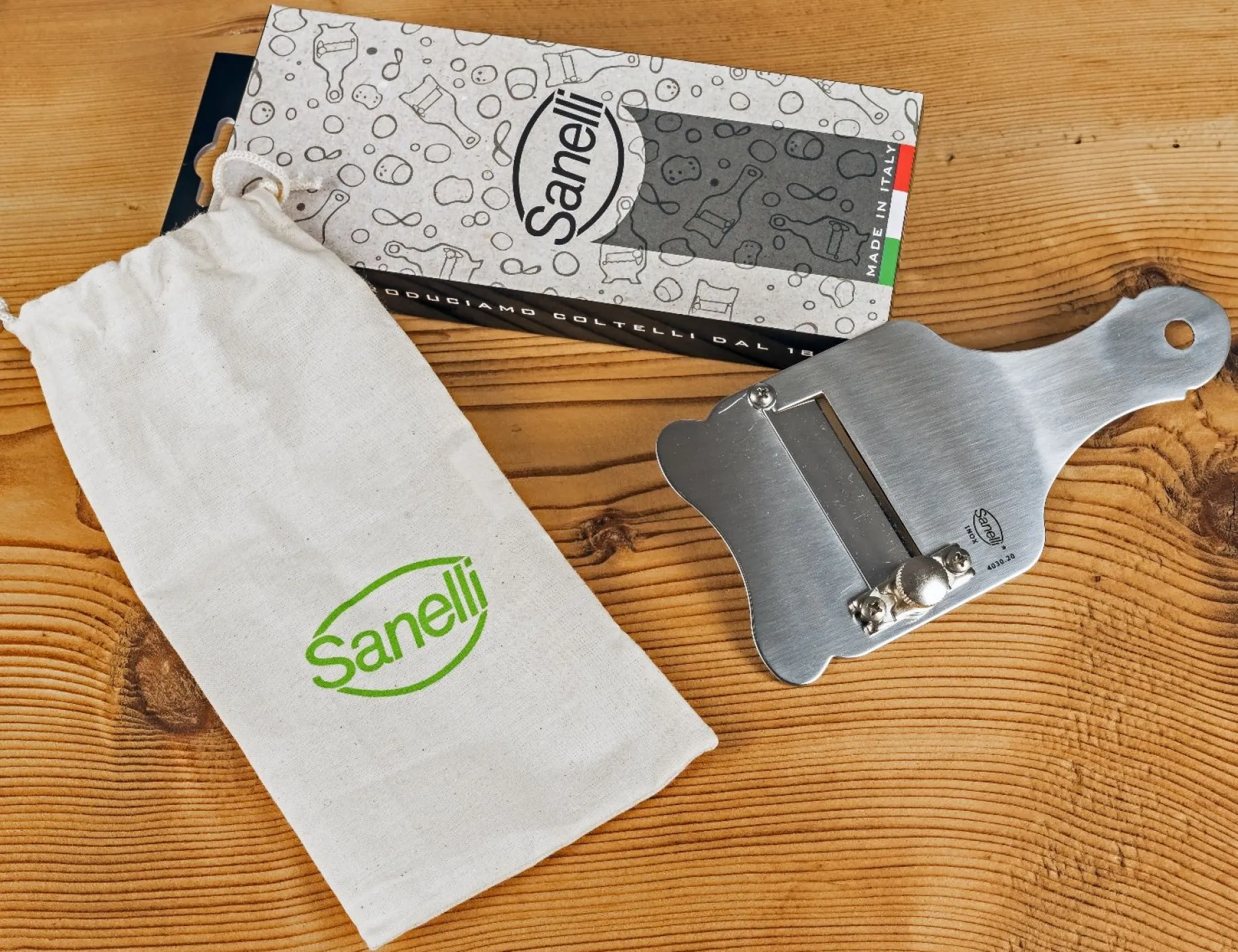 TAGLIATARTUFI INOX CM.20 LAMA LISCIA
